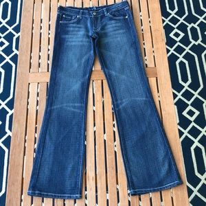 7FAM Bootcut Jeans with ☠️ Detail, Size 26